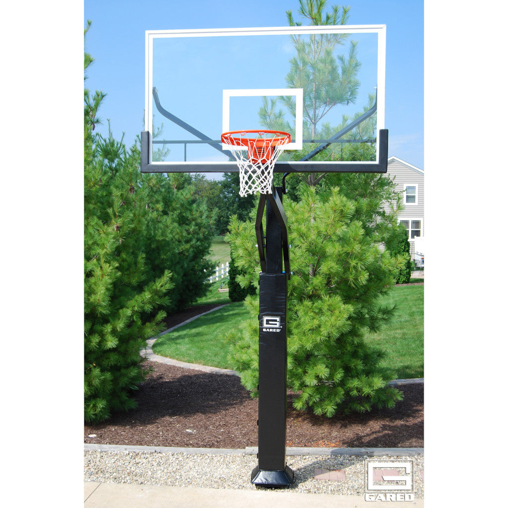 Gared Pro Jam Adjustable Basketball Hoop with Glass Board GP10G72DM