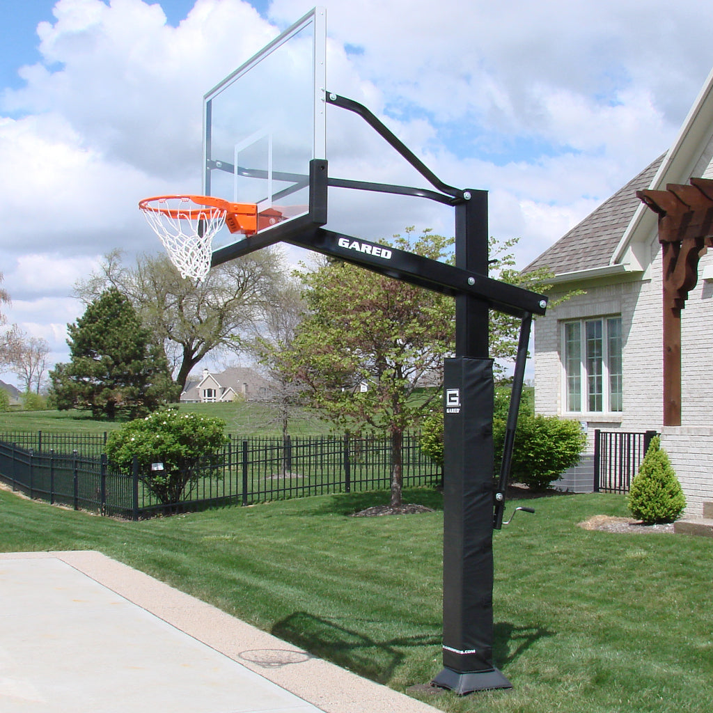 Gared Pro Jam Adjustable Basketball Hoop with Glass Board GP10G72DM