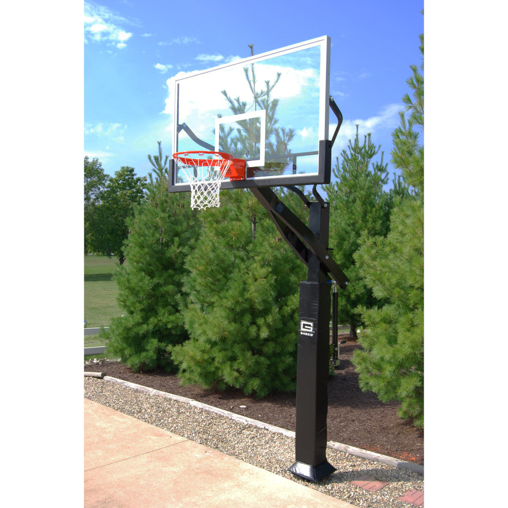 Gared Pro Jam Adjustable Basketball Hoop with Glass Board GP10G72DM