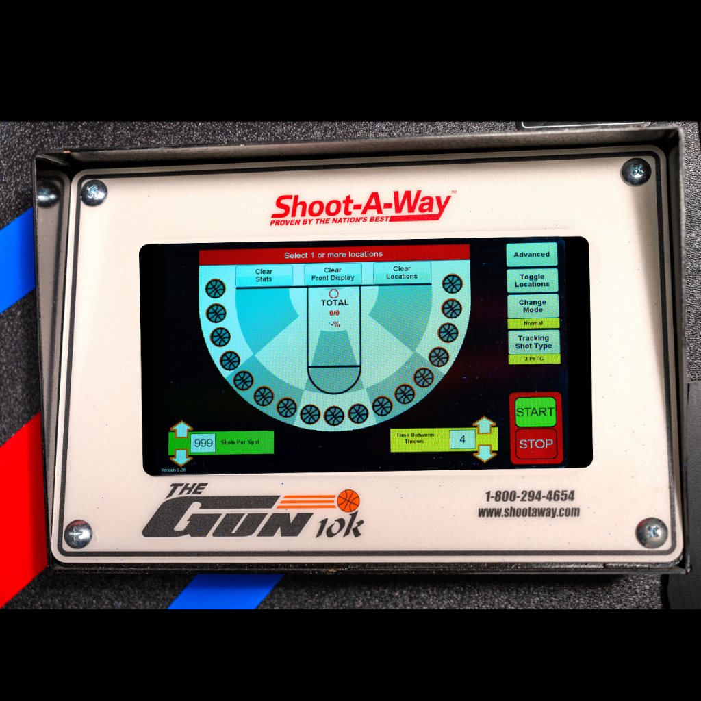 Shoot-A-Way The Gun 10k Basketball Shooting Machine Touchscreen