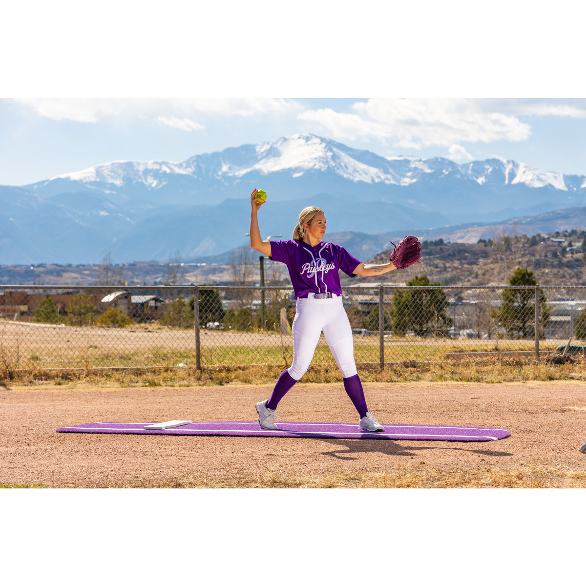 Portolite Softball Paisley's Signature Practice Mat with Spikes