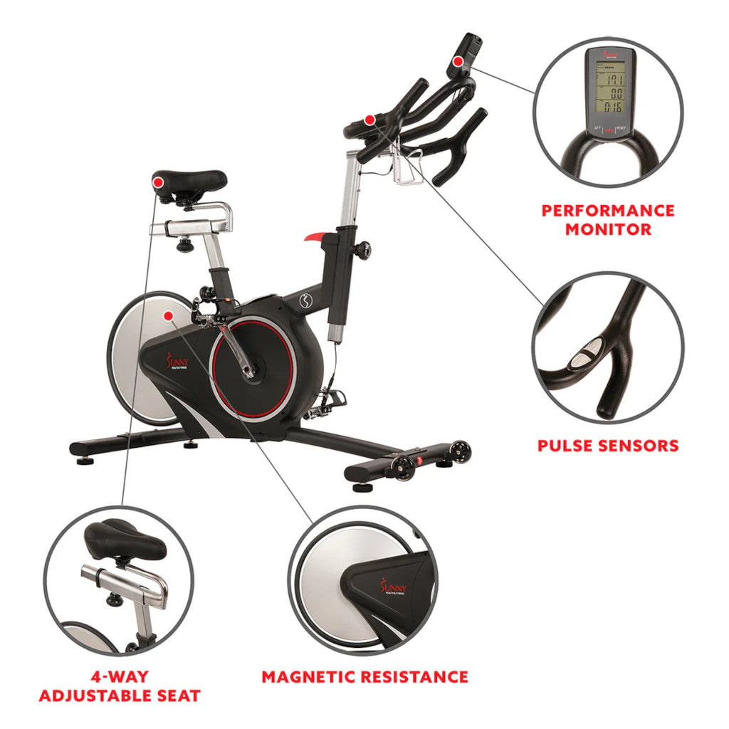 Sunny Magnetic Rear Belt Drive Stationary Bike