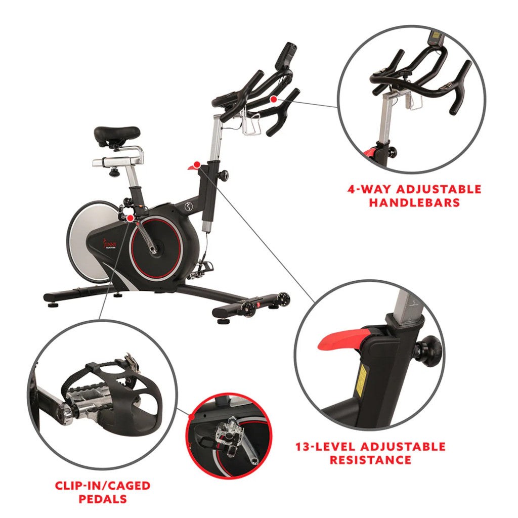 Sunny Magnetic Rear Belt Drive Stationary Bike