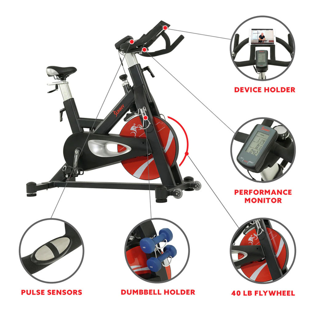 Sunny Evolution Pro II Magnetic Indoor Cycle Exercise Bike