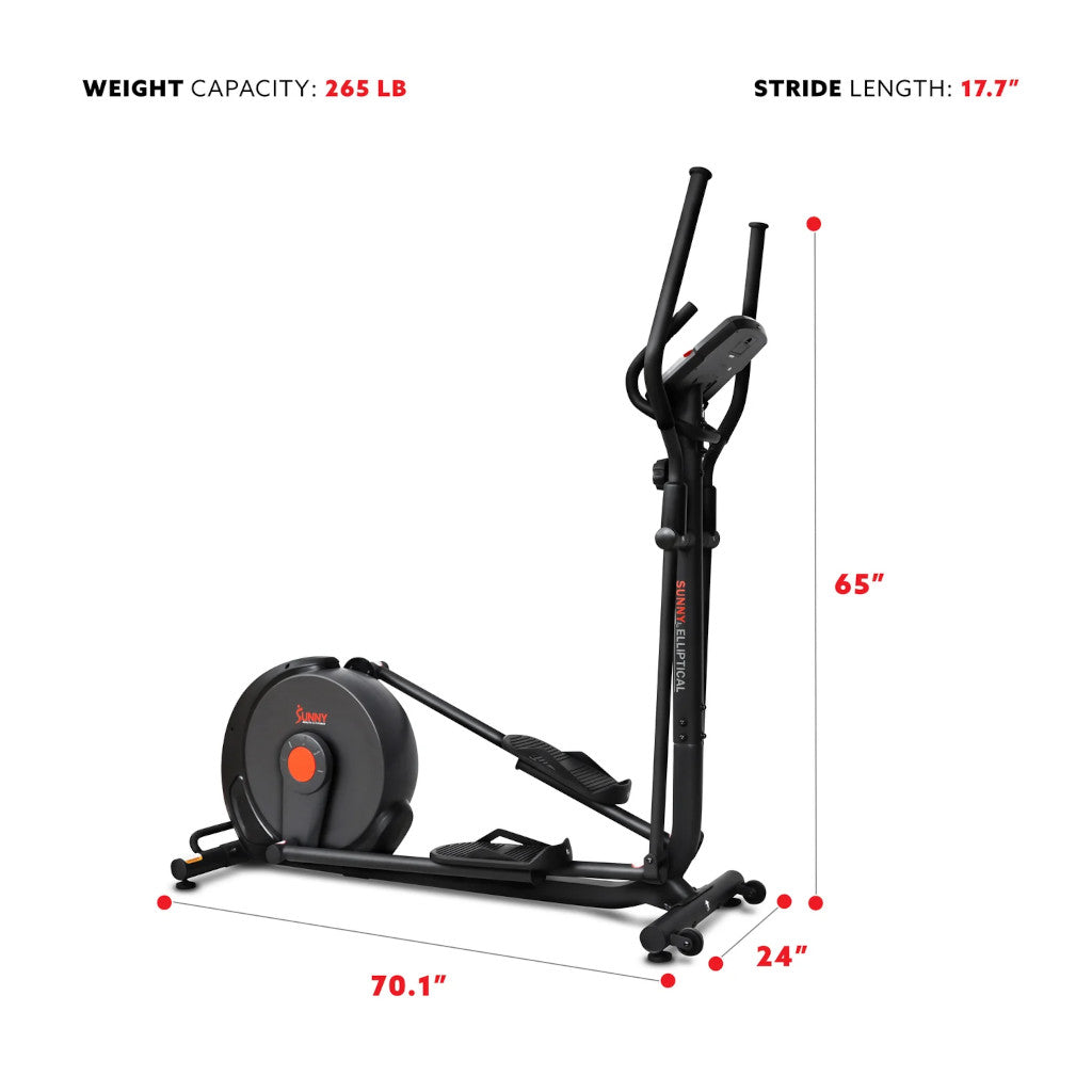 Sunny Power Stride Smart Elliptical Cross Trainer Machine