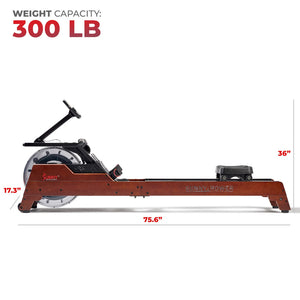 Sunny Vertical Hydro Wooden Water Rowing Machine