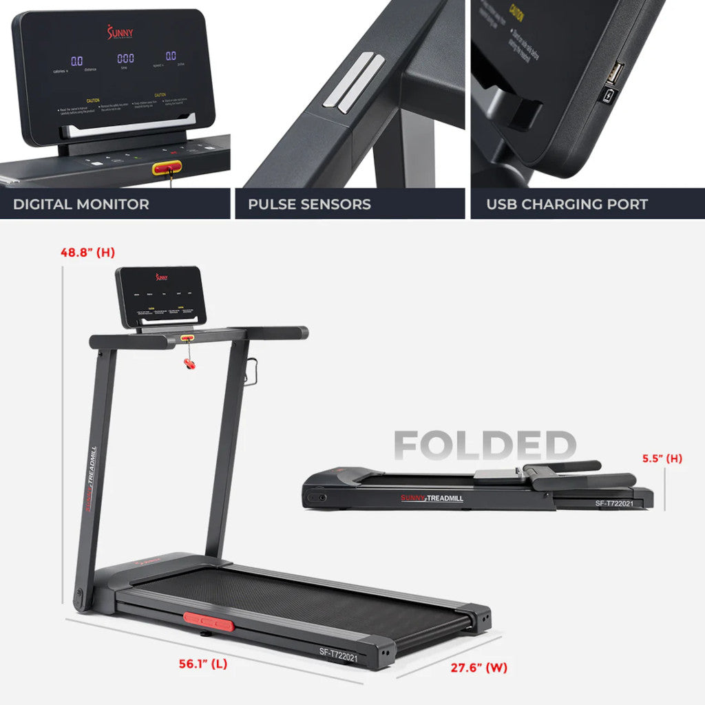 Sunny Interactive Slim Treadmill