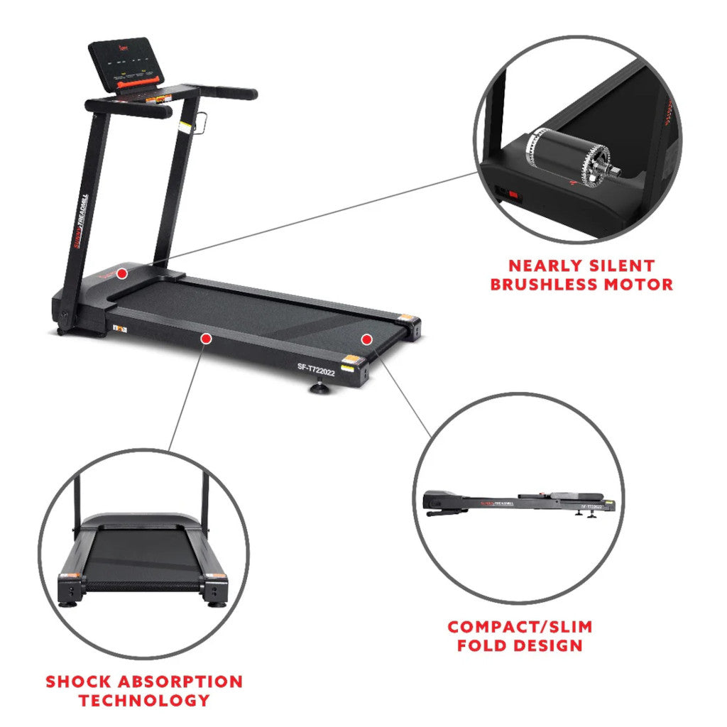 Sunny Interactive Slim Auto Incline Treadmill