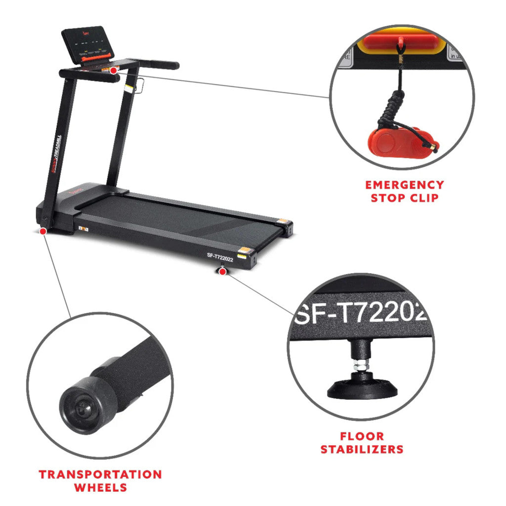 Sunny Interactive Slim Auto Incline Treadmill