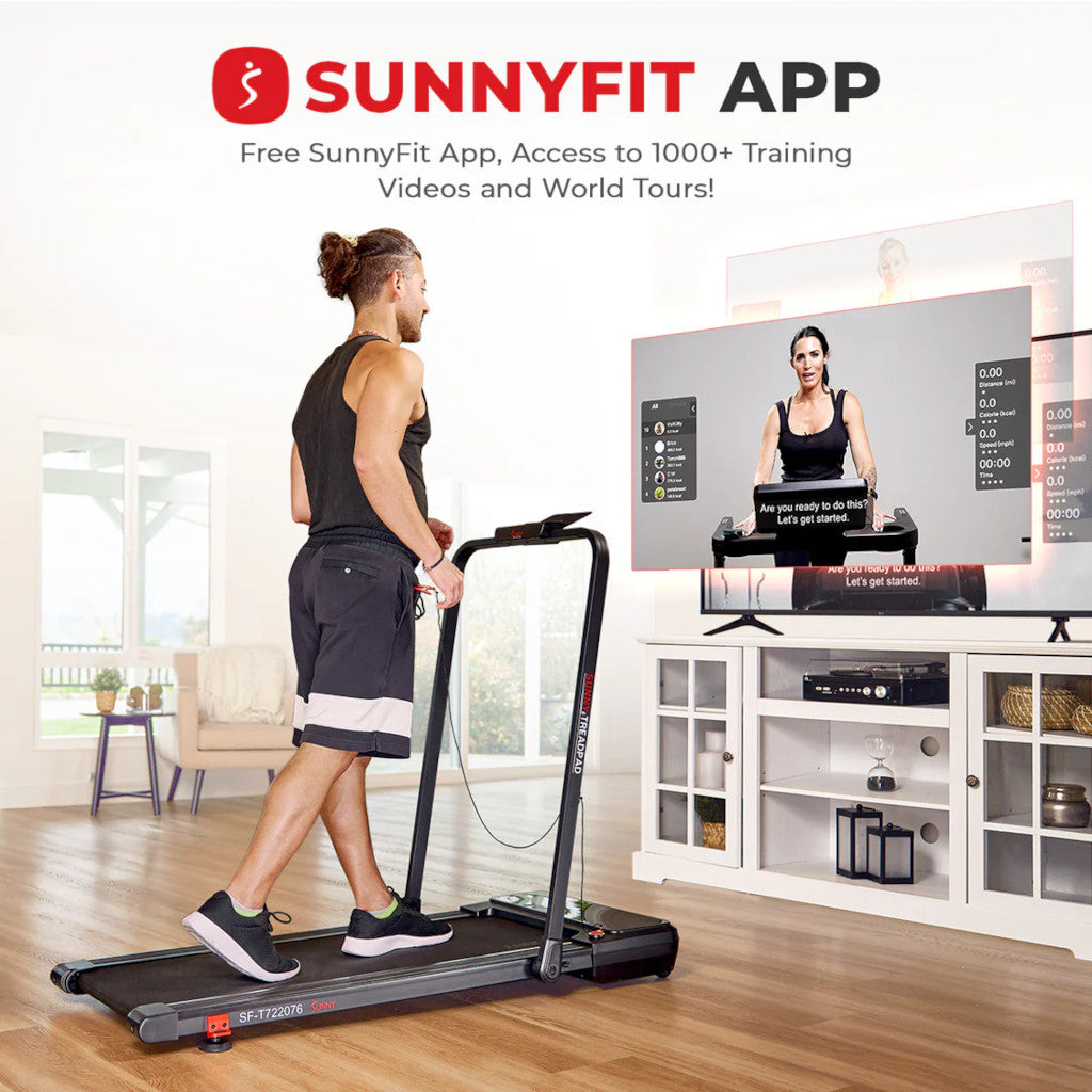 Sunny Pacer Smart Compact Auto Incline Treadpad Treadmill