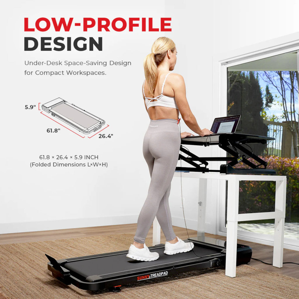 Sunny Pacer Smart Compact Auto Incline Treadpad Treadmill