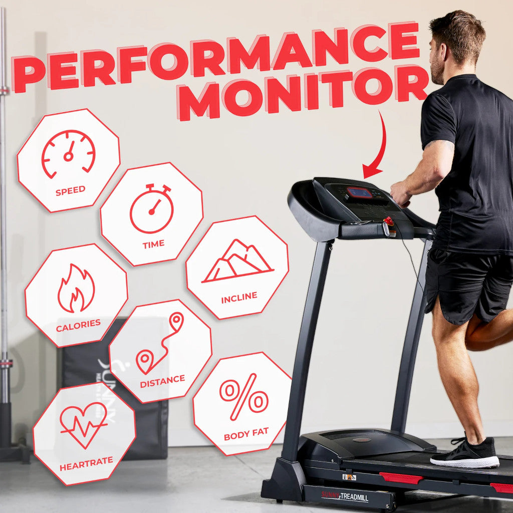 Sunny Premium Folding Auto-Incline Smart Treadmill