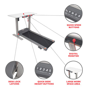 Sunny Treadmill with Detachable Automated Desk