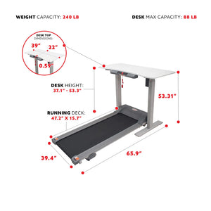 Sunny Treadmill with Detachable Automated Desk