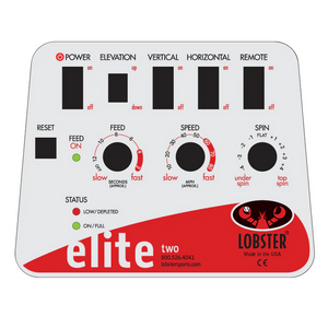 Lobster Elite Two Tennis Ball Machine Controls