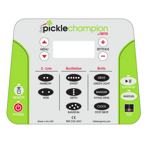 The Pickle Champion by Lobster Pickleball Machine Controls